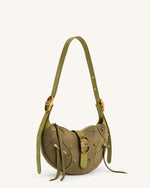 JW PEI Women's Tessa Suede Shoulder Bag - Dark Olive