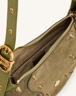 JW PEI Women's Tessa Suede Shoulder Bag - Dark Olive
