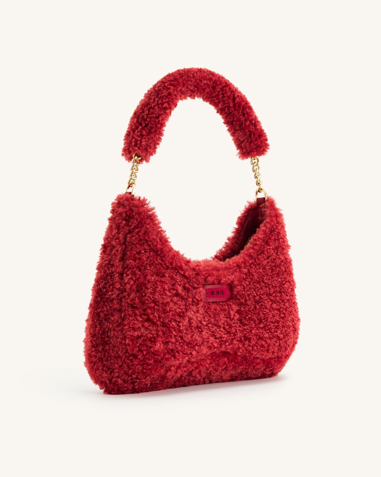 Ruby Faux Fur Fabric Shoulder Bag - Magenta