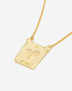 Zodiac Pendant Necklace - 18ct Gold Plated