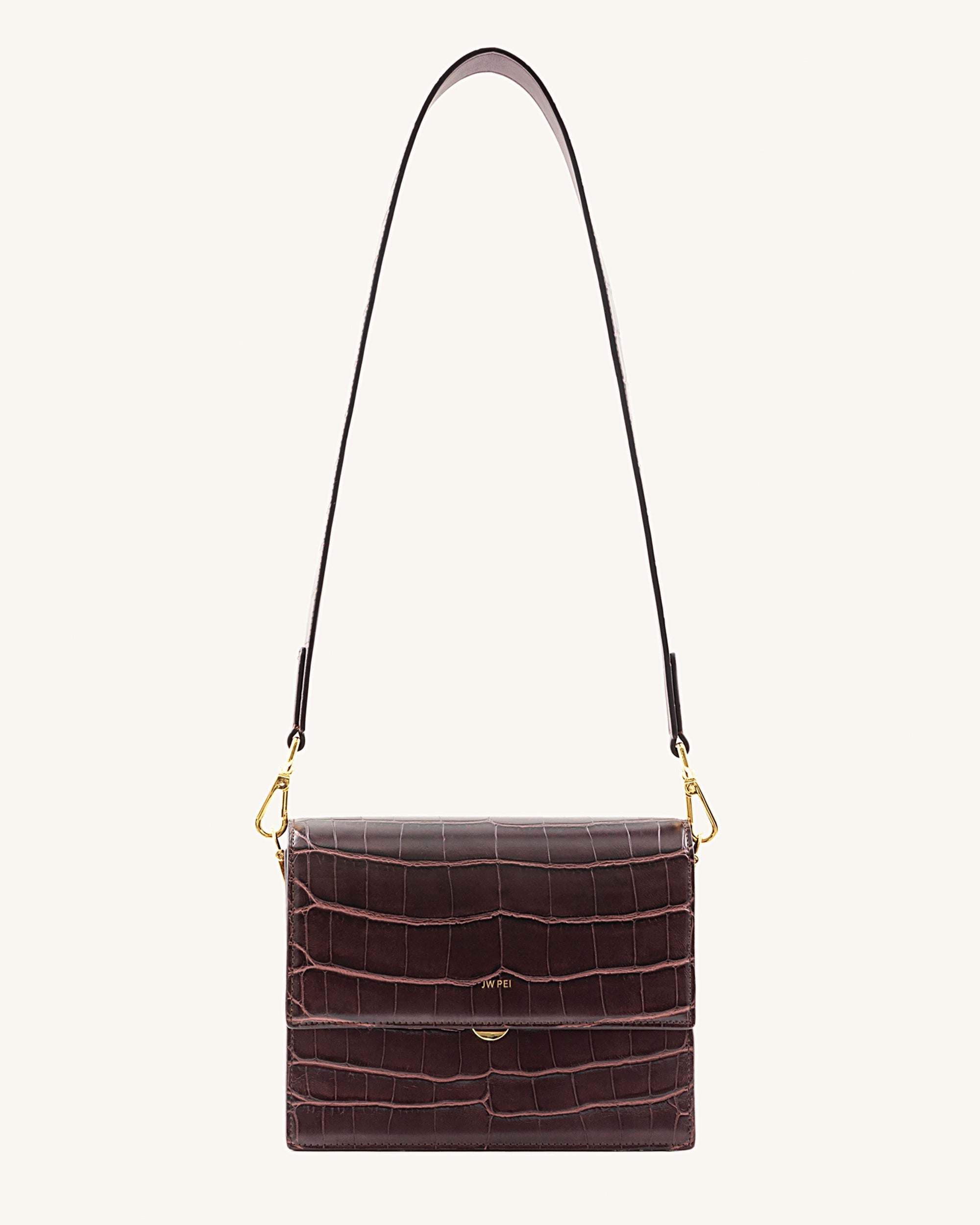 Lucy Bag - Wine Red Croc - JW PEI