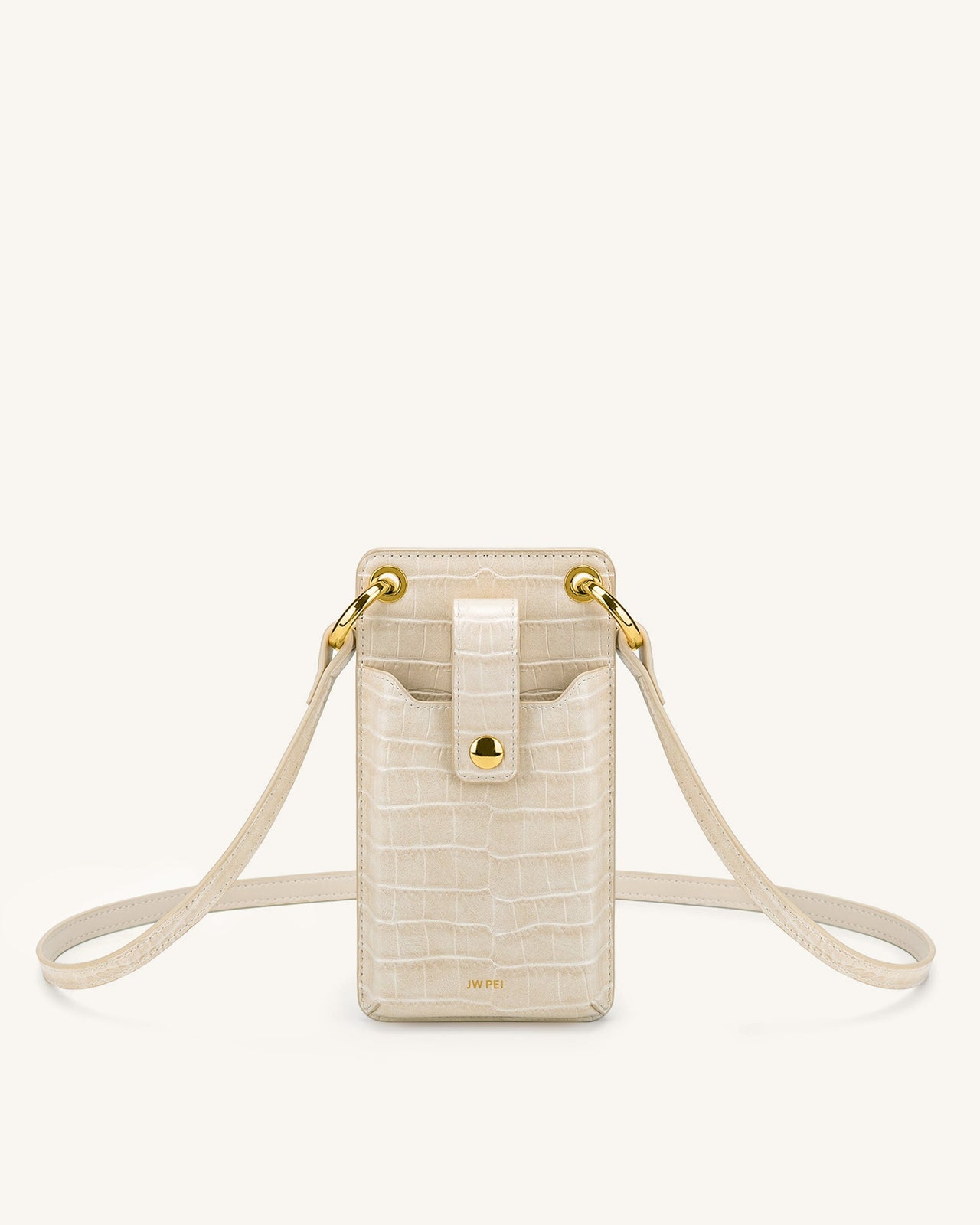 Quinn Phone Bag - Ivory  Croc