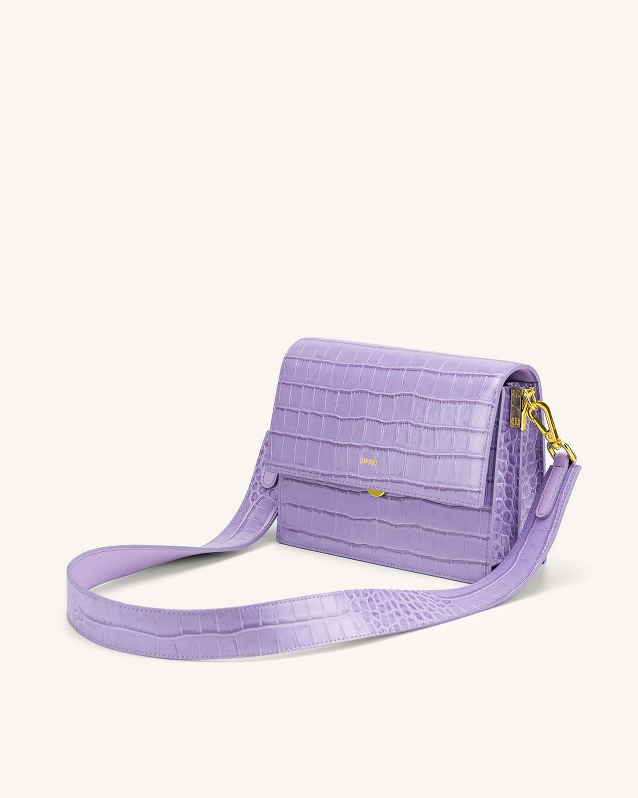 Mini Flap Bag - Purple Croc
